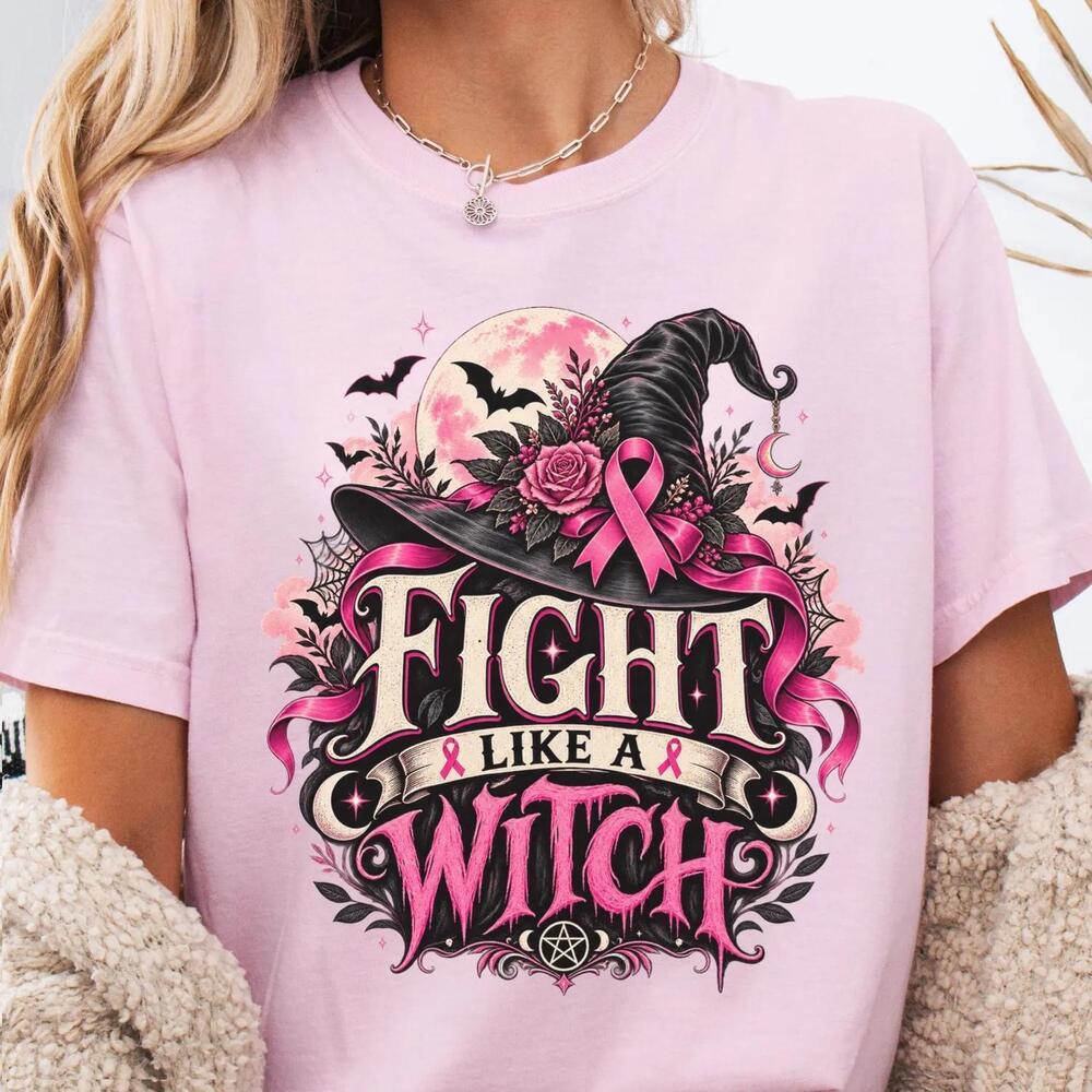 Fight Like A Witch Shirt, Awareness Halloween Tee, Ribbon